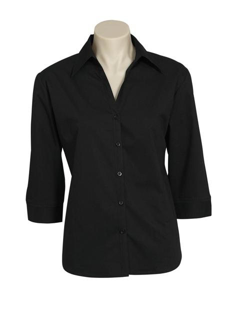 Ladies Size 12 3/4 Sleeve Metro Shirt Black Unbranded Style Lb7300