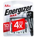 Energizer Max 1.5V Alkaline AA Battery Pack 4