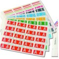 Colour Find Alpha Labels Letter E  25mm Sheet 40