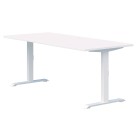 Summit II Fixed Height Desk 1800 L x 800 D Snowdrift Top With White Frame image