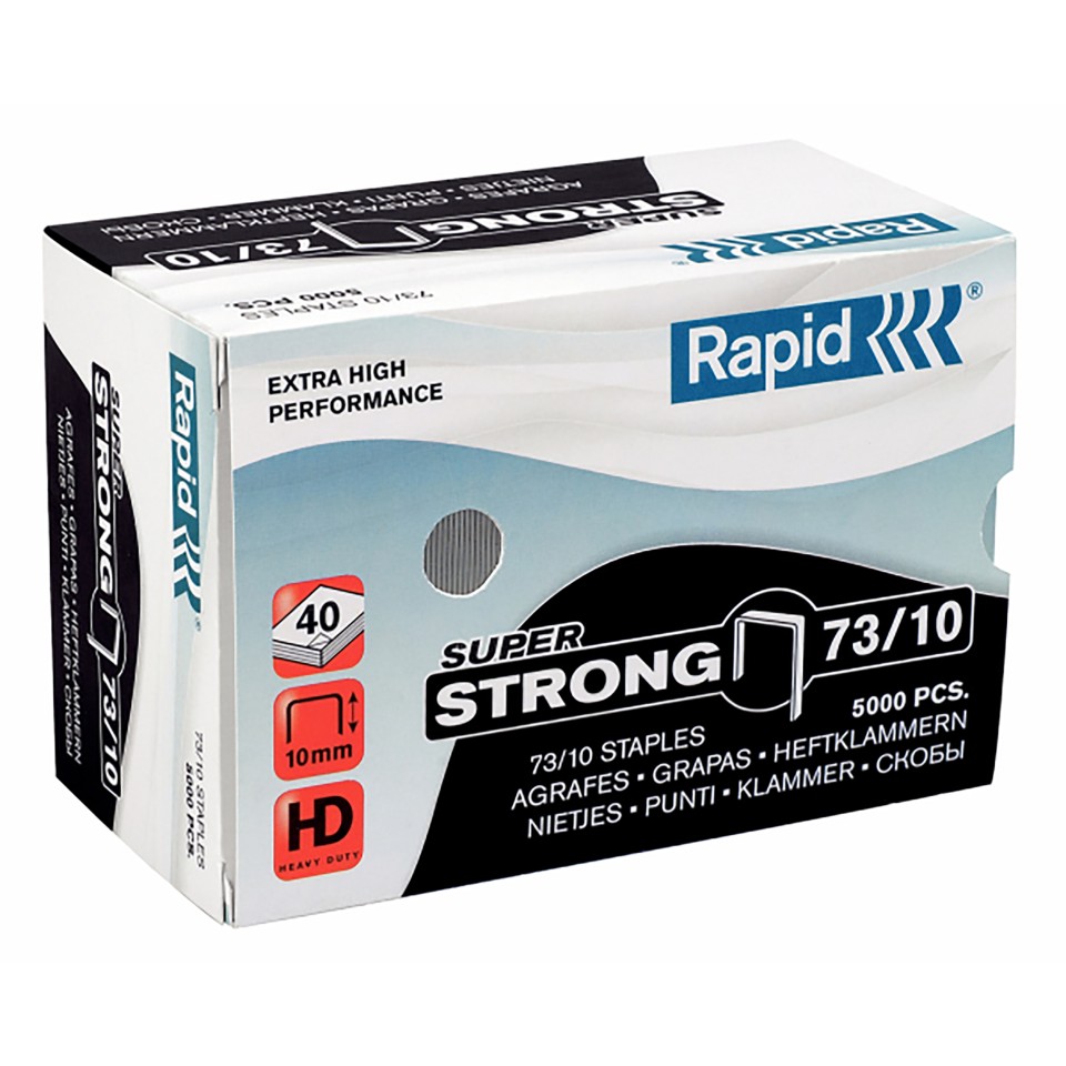Rapid No. 73/10 Staples Super Strong Heavy Duty Box 5000