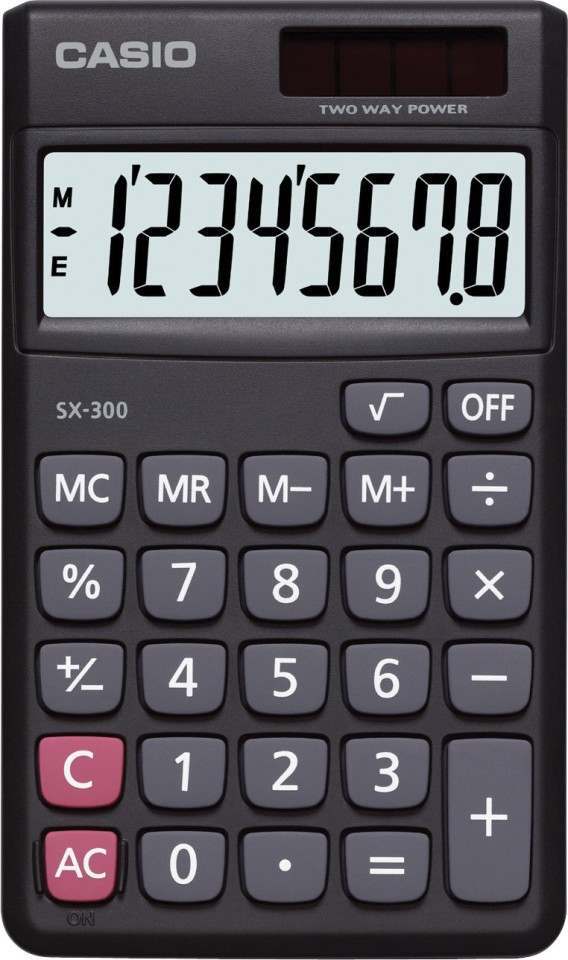 Casio Calculator Handheld SX300 Black