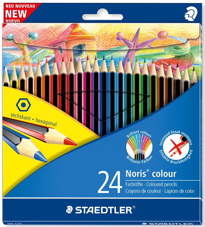 Staedtler Noris Coloured Pencils Assorted Colours Pack 24