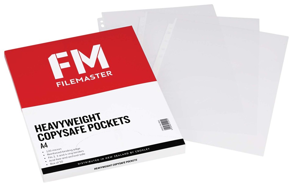 FM Pocket Copysafe A4 115 Micron Heavyweight Box 50