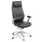 Eden Domain High Back Chair Black Leather image