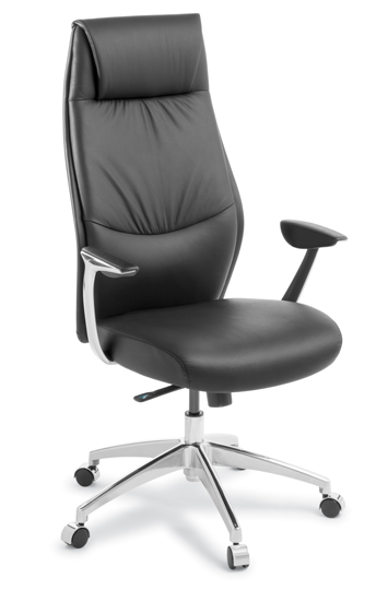 Eden Domain High Back Chair Black Leather