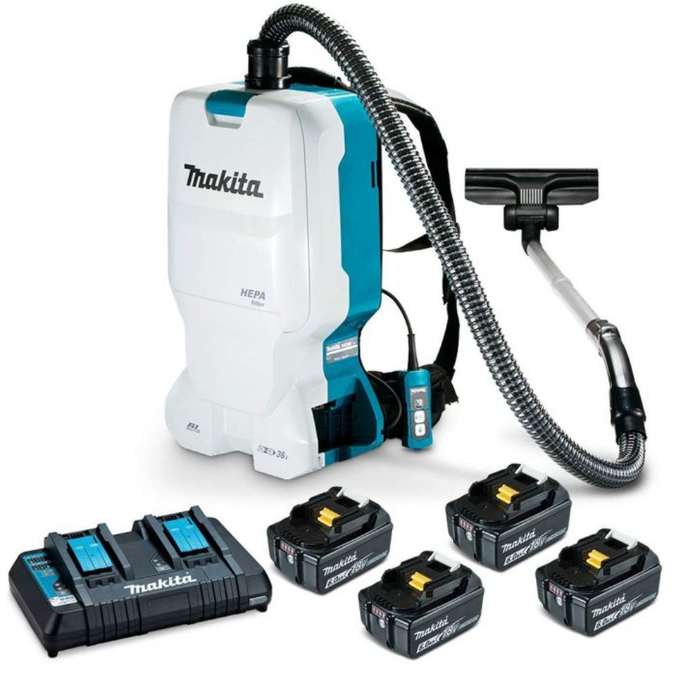 Makita 36v Backpack 6 Litre Vacuum Cleaner DVC660G4x1 Kit