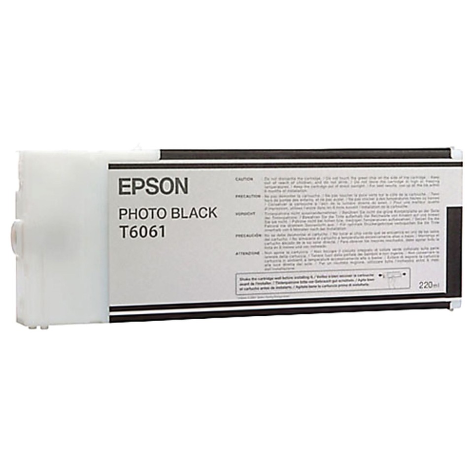 Epson UltraChrome Ink Cartridge T606100 220ml Photo Black