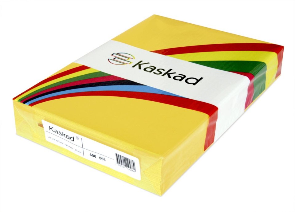 Kaskad Colour Paper 160gsm A4 Goldcrest Yellow Pack 250