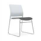 Soho Visitor Chair With Seat Pad White image