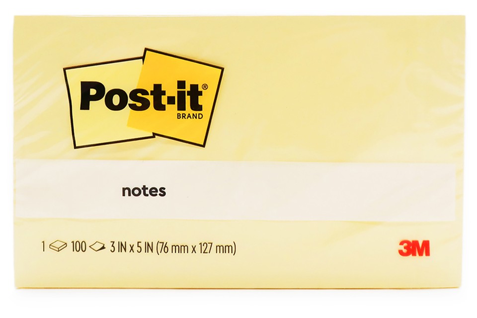 Post-it Self Adhesive Notes 655-Y 76 x 127mm Yellow Pad