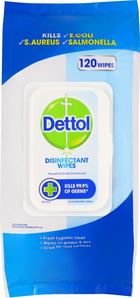 Dettol Surface Cleanser Soft Pack Disinfectant Wipes Fresh Pack of 120