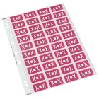 Codafile Lateral File Labels Alpha Letter X 25mm Pack 1 Sheet image