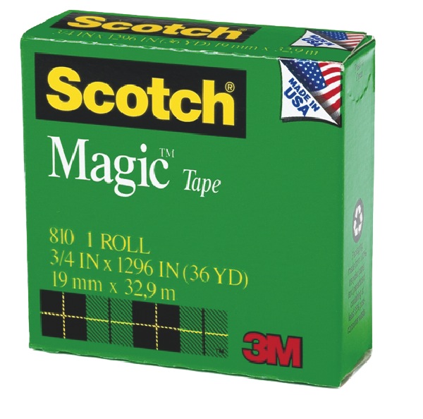 Scotch Magic Office Tape Invisible 810 19mm x 32.9m