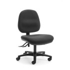 Alpha Task Chair 2 Lever Mid Back Black Fabric  image