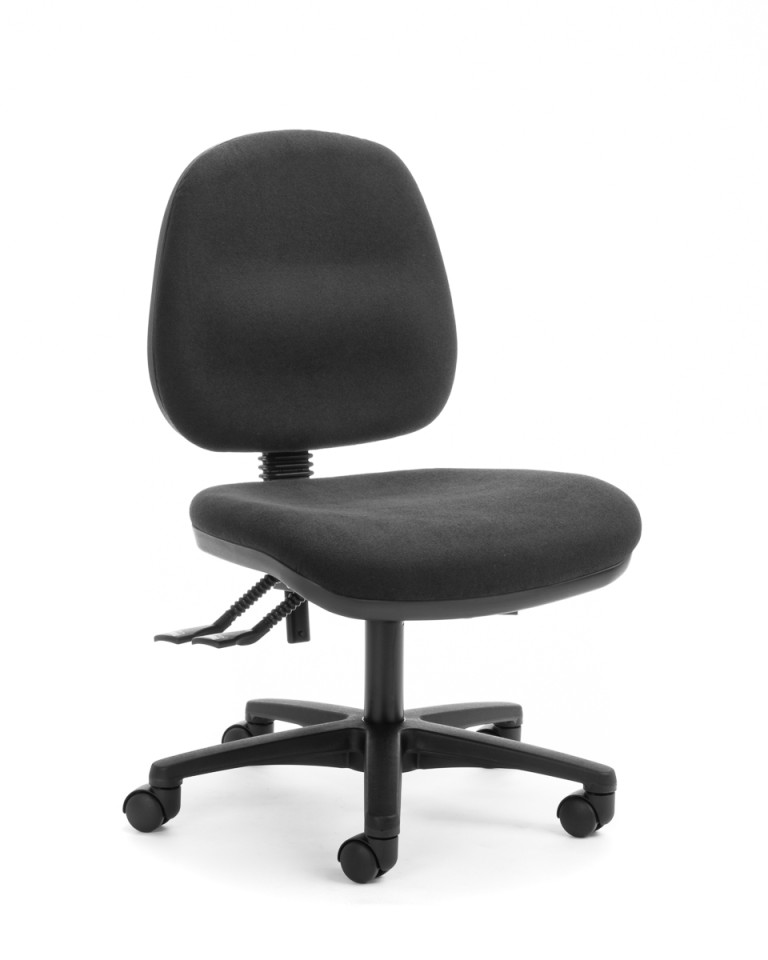 Chair Solutions Alpha Mid Back 2L Chair Black Fabric