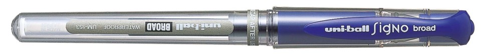 Uni Signo Rollerball Pen Capped Broad UM-153 1.0mm Blue