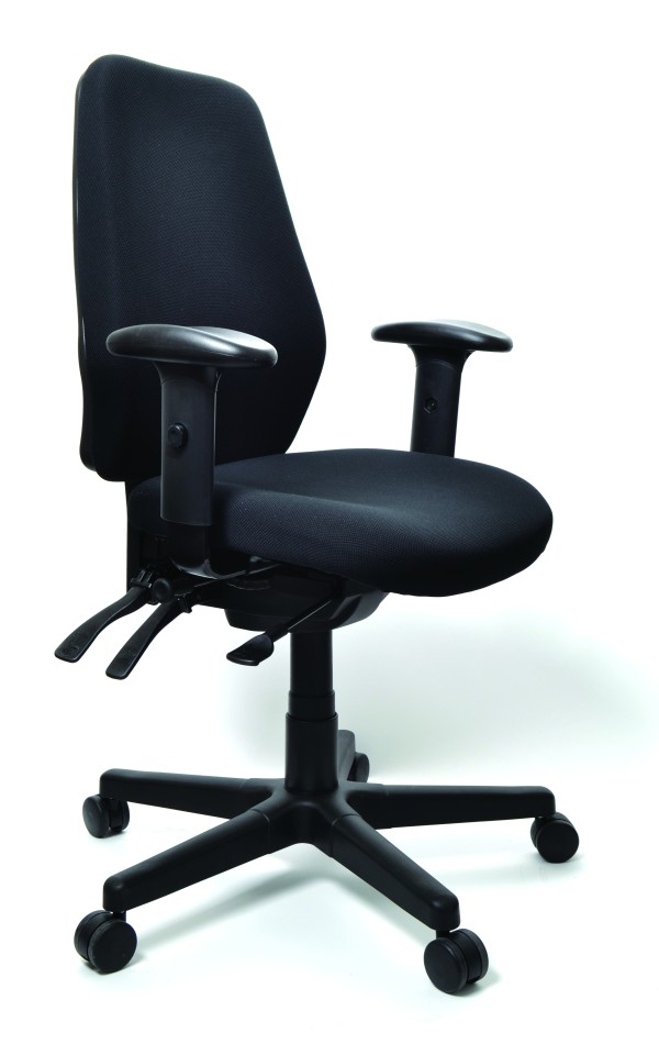 Buro Aura Ergo+ High Back Chair Black With Arms