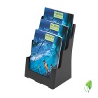 Deflecto Recycled Brochure Holder A4 3 Tier Black image