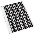 Codafile Lateral File Labels Numeric 6 25mm Pack 1 Sheet image