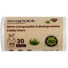 Ecopack Home Compostable & Biodegradable Caddy Liner 8 Litre White 30 Liners/Roll Carton of 900 image