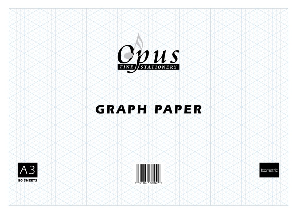 Opus Isometric Graph Paper Pads 70gsm 50 Leaf A3