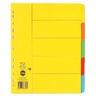 Marbig Dividers Manilla Extra Wide A4 Bright Colours 5 Tab image