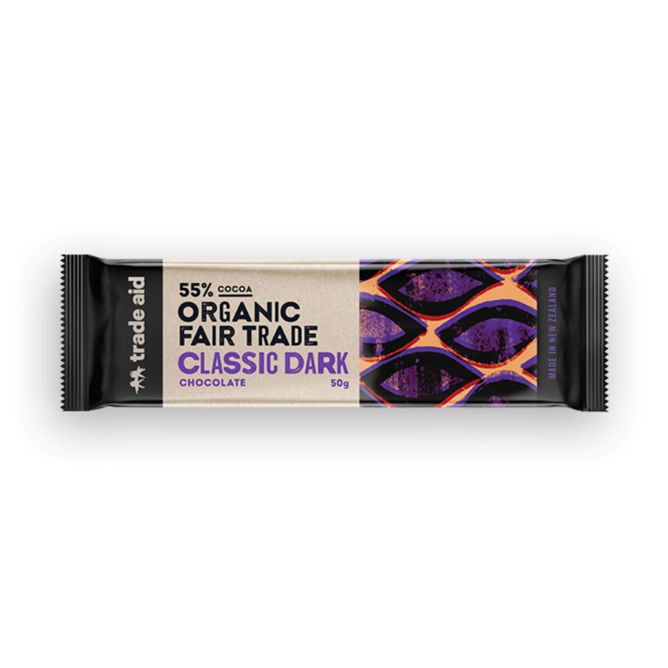 Trade Aid Organic Chocolate 55% Dark Classic 50g