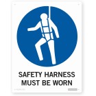 Sign -  Safety Harness Must Be Worn 230 X 300 Each image