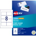 Avery Card Name Badges Kit 86.5x55.5mm 20 Badges 959077 / L7418 image