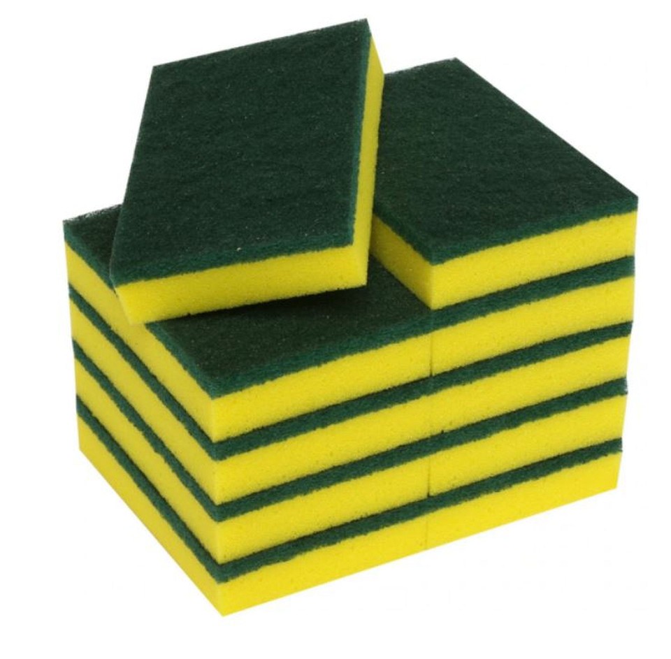 Filta Sponge Scourer Yellow and Green Pack of 10