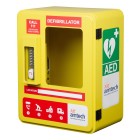 Amtech Defibrillator Cabinet Outdoor Lockable Alarmed With Pin Lock Yellow image