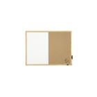 Quartet Whiteboard/Cork Board Pine Frame 600 x 900mm image