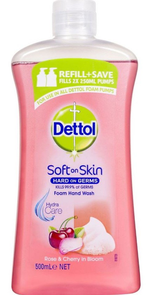 Dettol Antibacterial Foaming Hand Wash Refill Rose and Cherry 500ml