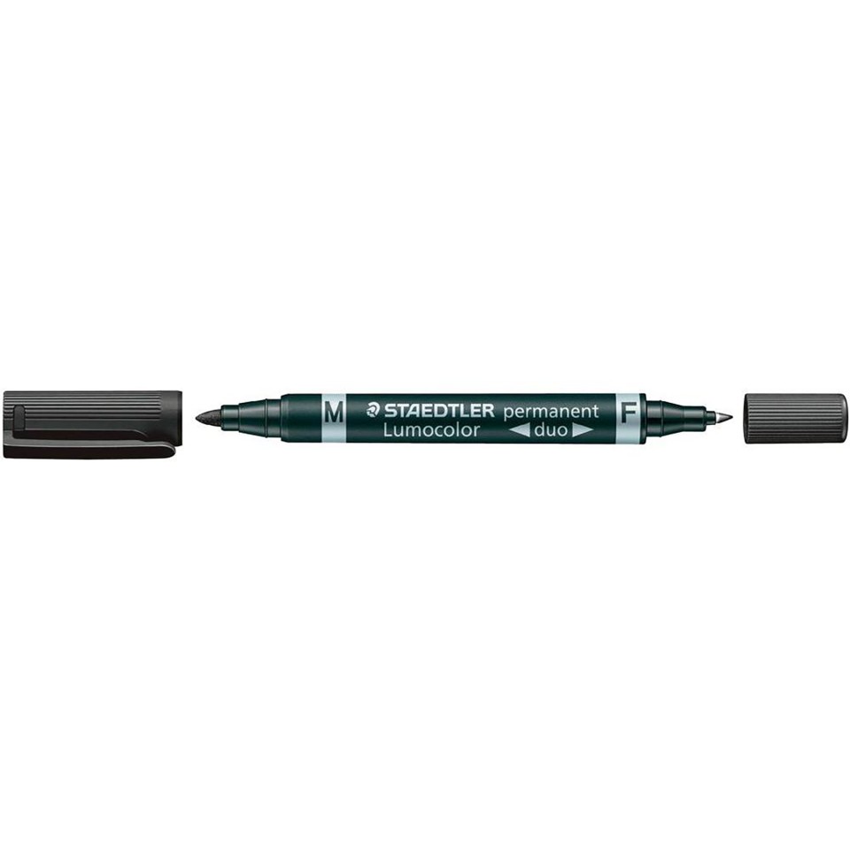 Staedtler Lumocolour Permanent Marker Duo 0.6/1.5mm Black