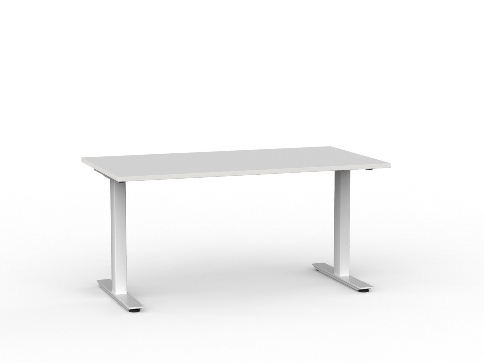 Agile Fixed Desk 1500Wx800Dmm White Top / White Frame