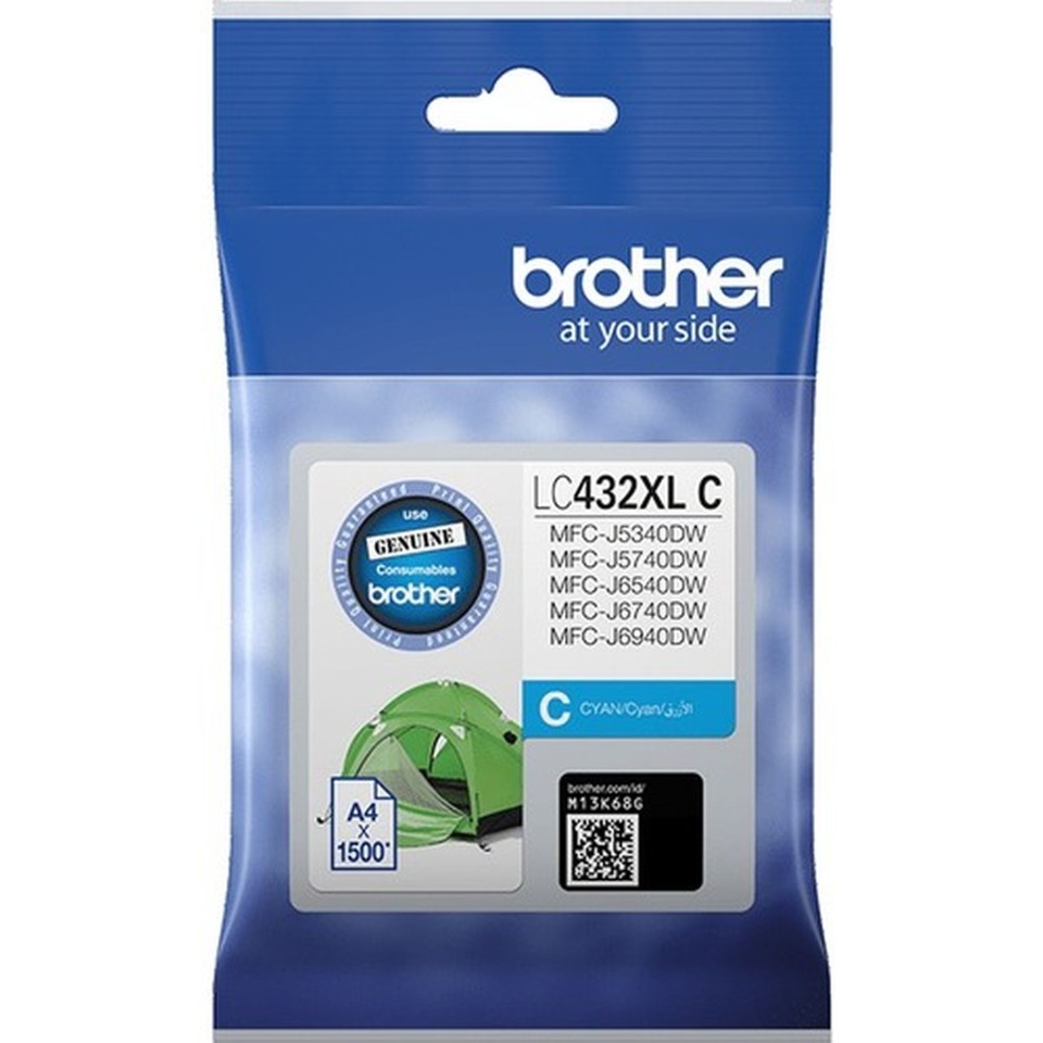 Brother Inkjet Ink Cartridge LC432XL High Yield Cyan