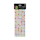 Five Star Stickers Gem Hearts Assorted Colours Pack 133 image