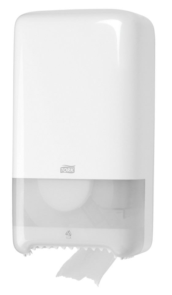 Tork T6 Twin Mid-Size Toilet Roll Dispenser White 557500