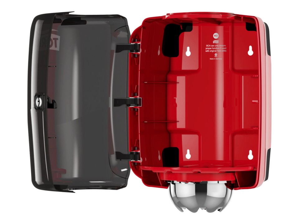 Tork M2 Centrefeed Dispenser Red & Smoke