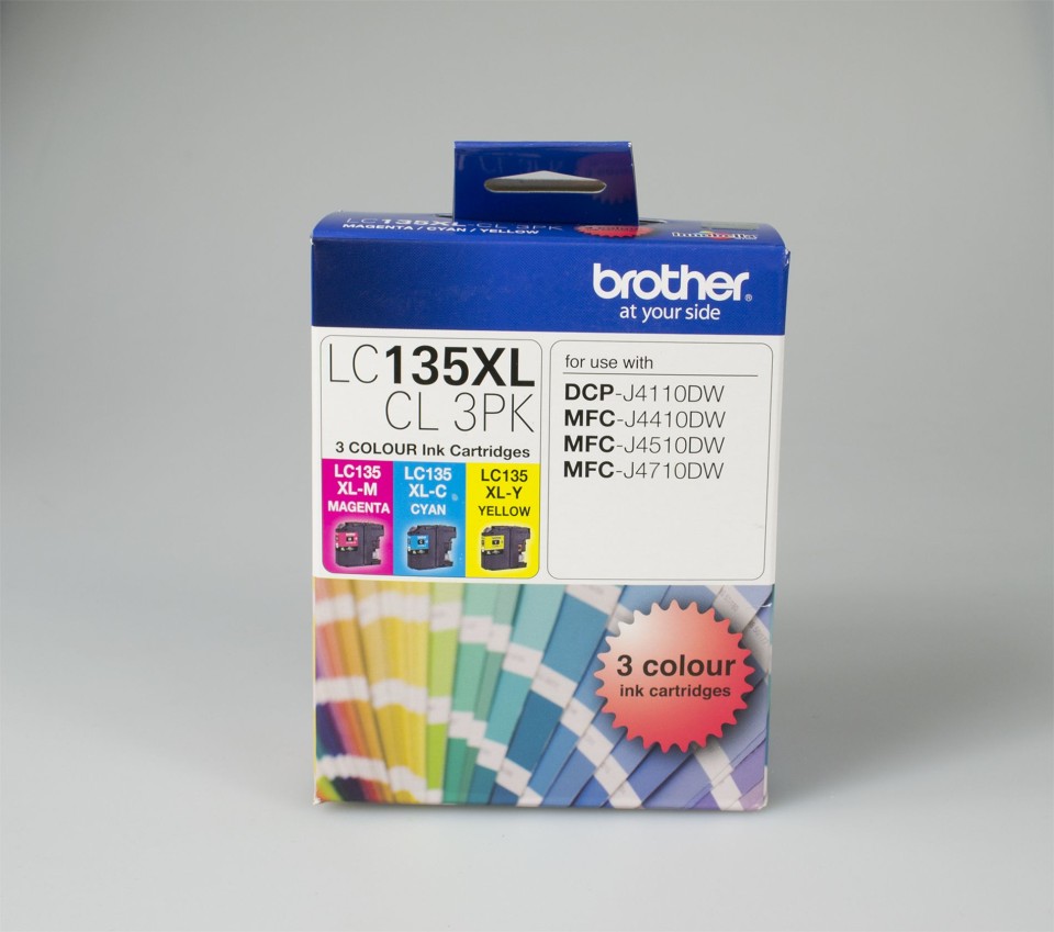 Brother Inkjet Ink Cartridge LC135XL High Yield Tri Colour Pack 3