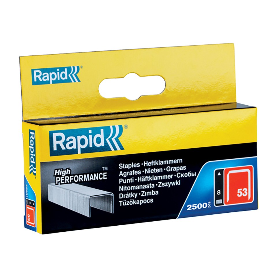 Rapid Staples No. 53/8 Finewire Box 2500