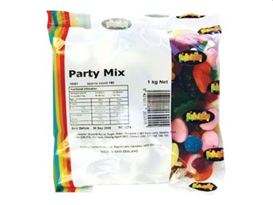 Rainbow Party Mix Lollies 1kg Bag