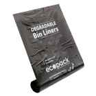 ecopack Degradable Bin Liner HDPE Black 900mm x 1350mm 20 micron Pack of 25 image