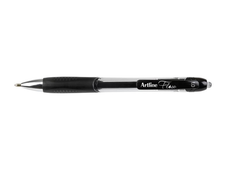 Artline Flow Gel Ink Pen Retractable 1.0mm Black