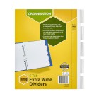 Marbig Dividers Manilla Insertable Extra Wide A4 White 5 Tab image