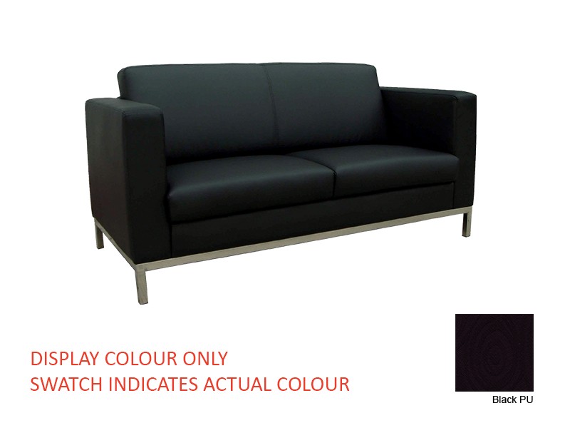 Knight Neo Soft Seating 2 Seater Black Lounge
