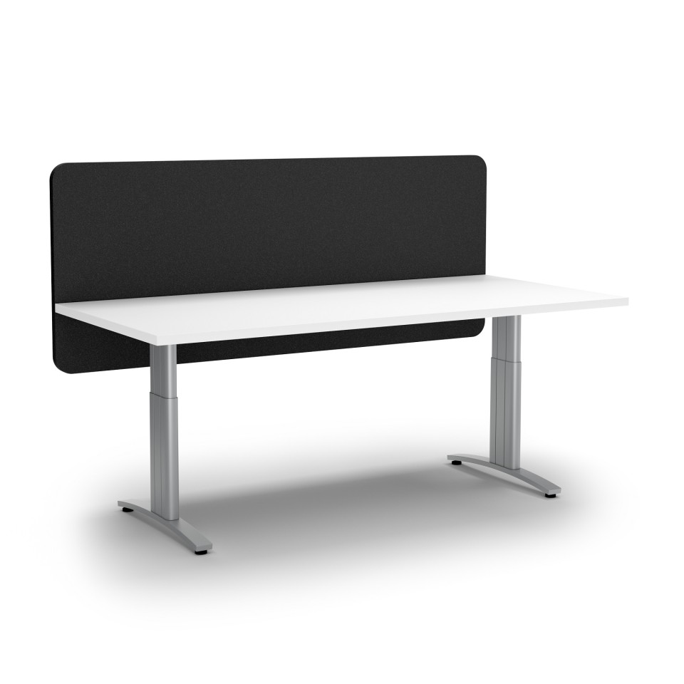 Desk Screen Modesty 1200Wx600Hmm Black