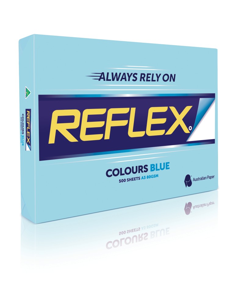 Reflex Colours Tinted Copy Paper A3 80gsm Blue Ream 500