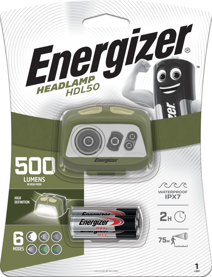 Energizer HDL50 Headlamp Torch 500 Lumens